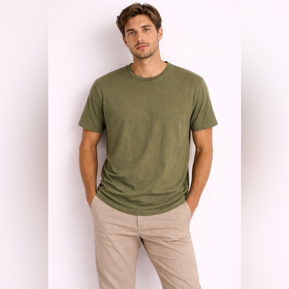 Goodfellow & Co Lyndale Tee Olive Green Short Sleeve T-Shirt Size L